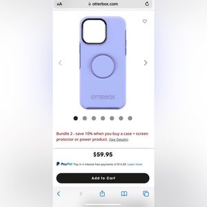 Purple Otterbox Popsocket Case iPhone 14 pro max- EXCELLENT CONDITION